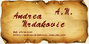 Andrea Mrdaković vizit kartica